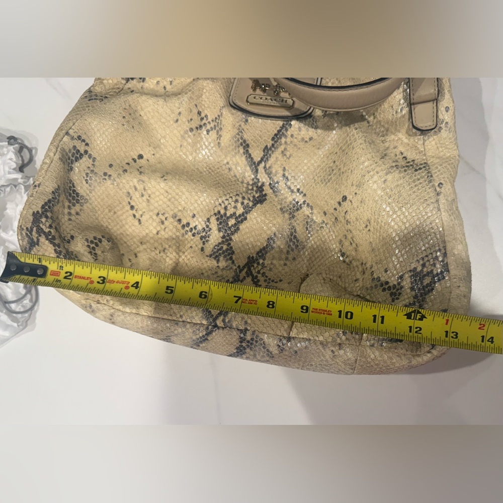 EUC Coach Madison Python Embossed Maggie Shoulder Bag - Picture 15 of 16